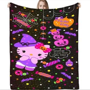 Hello Kitty Halloween Blanket, Halloween Hello Kitty Blanket